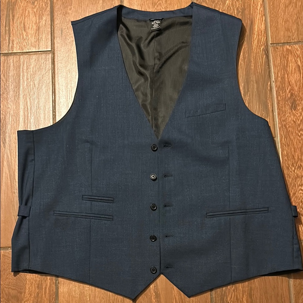 Men's Blue Suit Vest